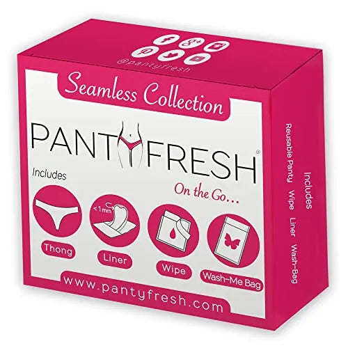 to-Go Panty Kit Includes 4 Items Seamless Thong Underwear Fresh Wipe Pantyliner & Washbag Travel Panty Fresh Au supplements