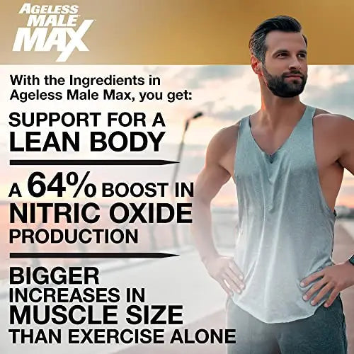 Ageless Male Max Chewable Nitric Oxide Booster Supplement for Men – High Potency New Vitality Au supplements
