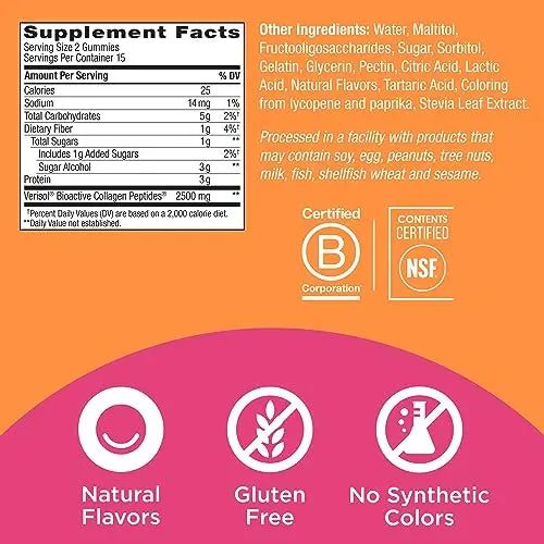 OLLY Collagen Gummy Rings, 2.5g of Clinically Tested Collagen, Boost Skin Elasticity & Reduce OLLY Au supplements