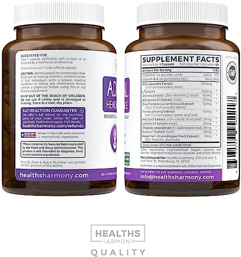 Adrenal Support & Cortisol Manager (Non-GMO) Powerful Adrenal Health with L-Tyrosine Healths Harmony Au supplements