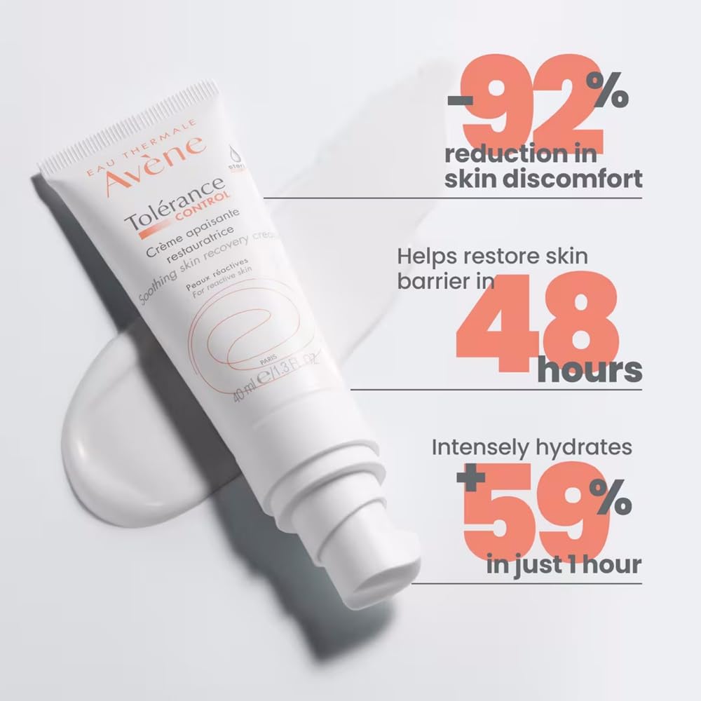 Avène Tolerance Control Soothing Skin Recovery Cream, for Hypersensitive Dry Skin, Restores Skin Barrier, Calms sensations of skin discomfort