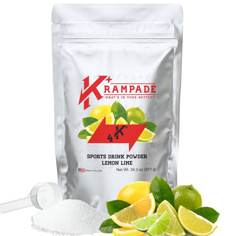 Krampade Original Lemon Lime 4K, 4000 mg Potassium Instant Cramp Relief Electrolyte Drink Powder | Designed for Athletes and Crampers | 19-Serving Resealable Pouch Krampade Au supplements