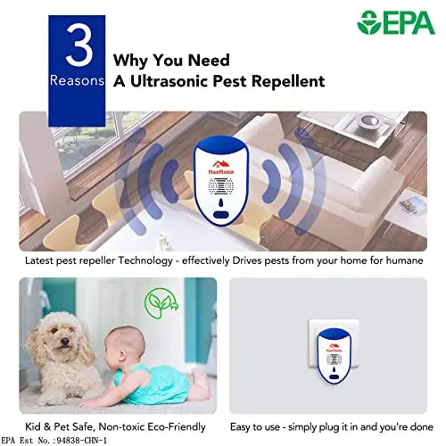 MaxMoxie Ultrasonic Pest Repeller, Humane Mice Control Electronic Insect MaxMoxie Au supplements