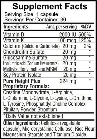 PureHeight Plus Height Enhancement Vitamins PURE BIOTECHNOLOGIES Au supplements