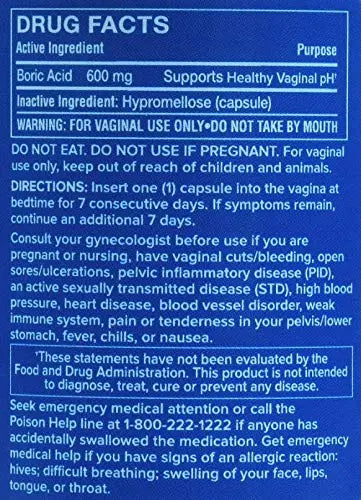 doctor MK's NATURAL Boric Acid Suppositories (600mg) for Healthy Feminine pH Support doctor MK's NATURAL Au supplements