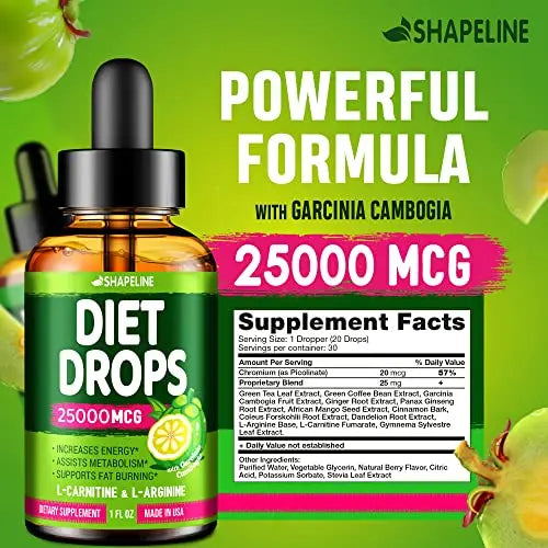 Weight Loss Drops - Appetite Suppressant for Women & Men - Made in The USA SHAPELINE Au supplements