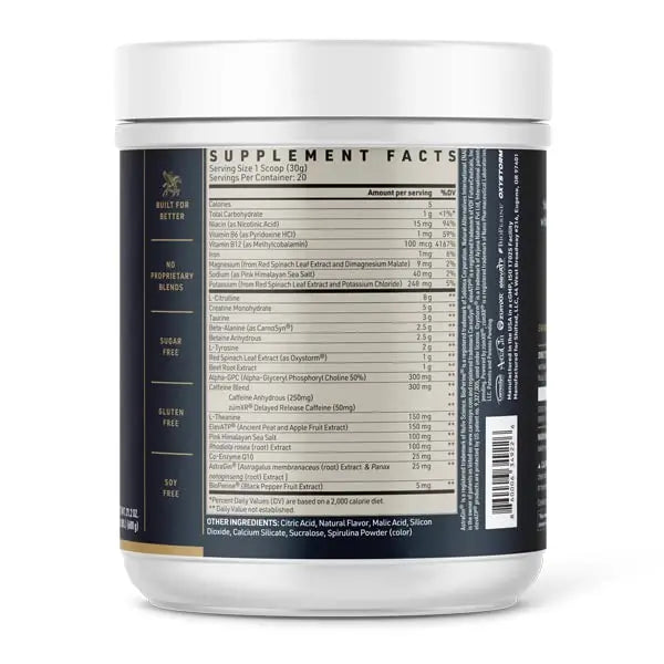 SHIFTED Maximum Pre Workout Powder, Energy & Focus Supplement with Creatine Monohydrate SHIFTED Au supplements