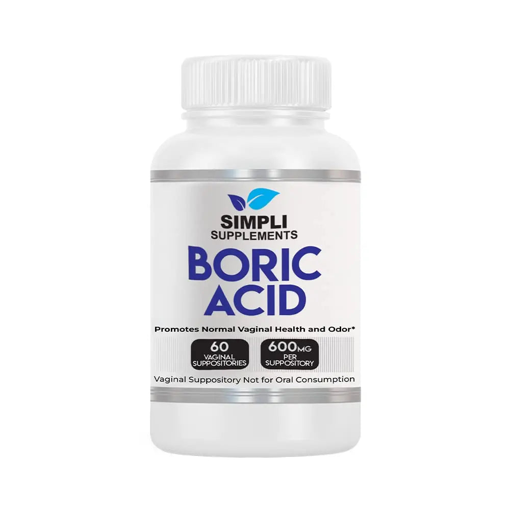 Simpli Supplements 60 Boric Acid Suppositories - Modern Support & Ancient Remedy - Scientifically Simpli Supplements Au supplements