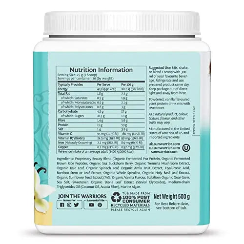 Sunwarrior Plant-Based Vegan Youthful Beauty Collagen Building Protein Peptides Sunwarrior Au supplements