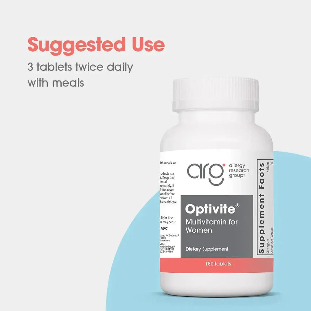 Optimox Optivite - PMS Support Supplement for Women, Period Multivitamin for Hormone Balance with Vitamin B6 & Iron, Hormone Support Vitamin - 180 Tablets Optimox Au supplements