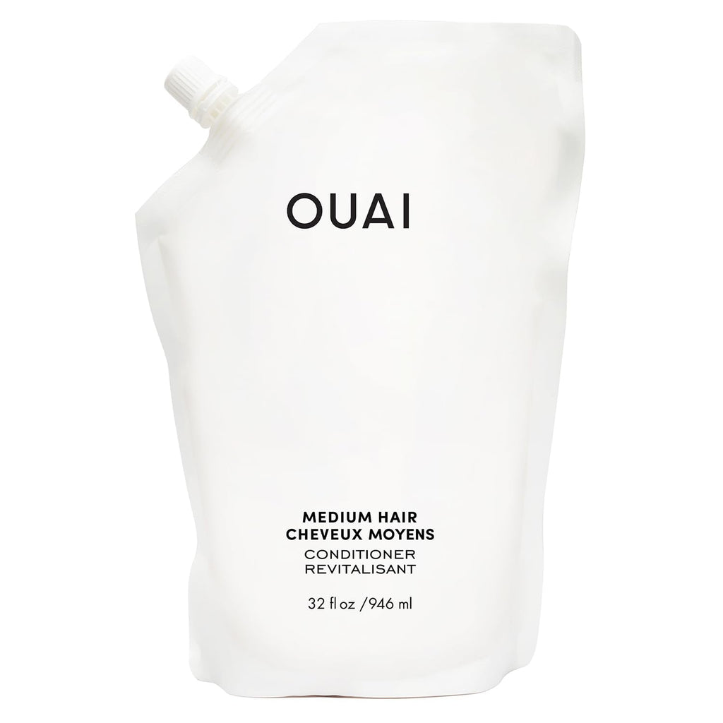 OUAI Medium Conditioner Refill - Hydrating Hair Conditioner with Coconut Oil, Babassu Oil, and Keratin - Strengthens, Repairs and Adds Shine - Paraben and Phthalate Free Hair Care Products (32 Oz) OUAI Au supplements