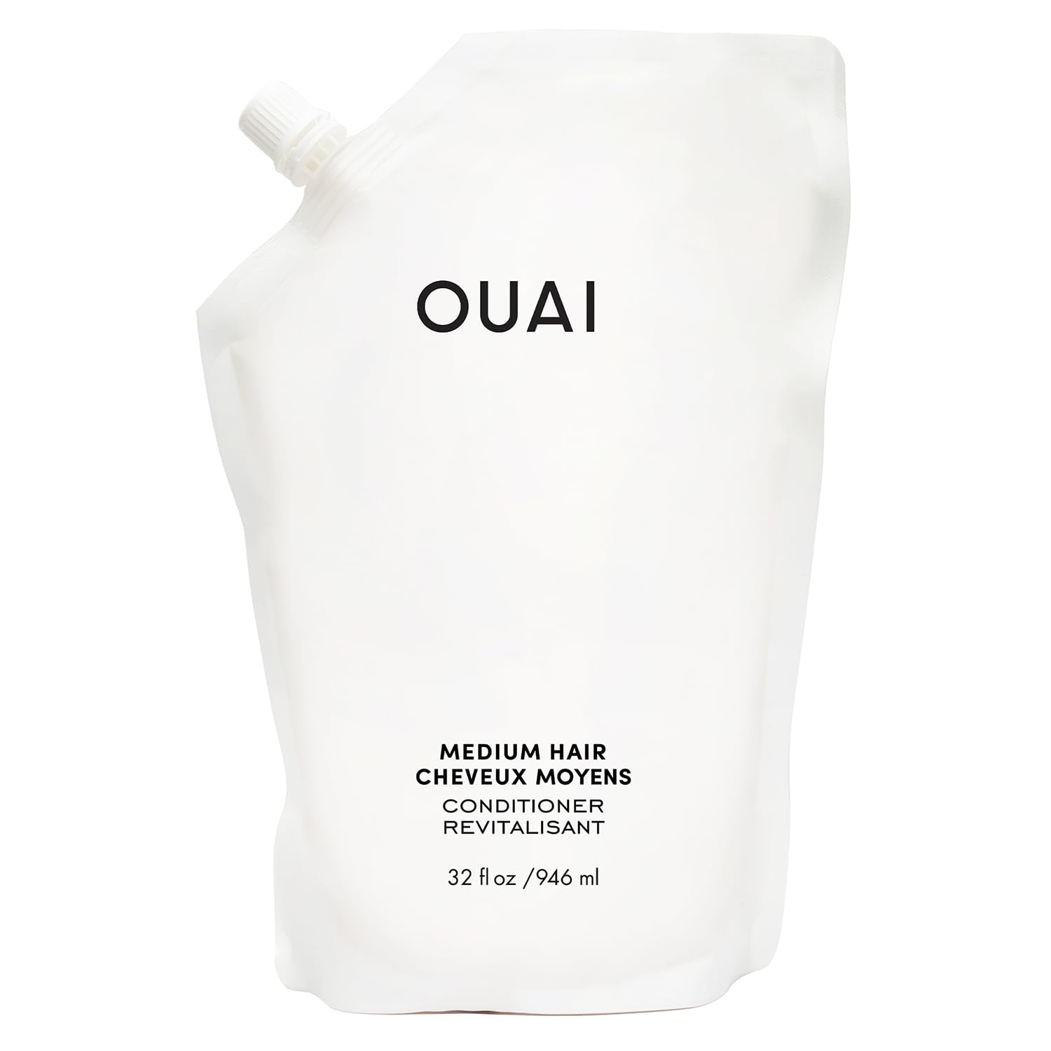 OUAI Medium Conditioner Refill - Hydrating Hair Conditioner with Coconut Oil, Babassu Oil, and Keratin - Strengthens, Repairs and Adds Shine - Paraben and Phthalate Free Hair Care Products (32 Oz) OUAI Au supplements