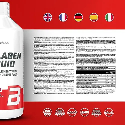 BioTechUSA Collagen Liquid, Flavored Dietary Supplement Drink with Collagen, Vitamins BioTechUSA Au supplements