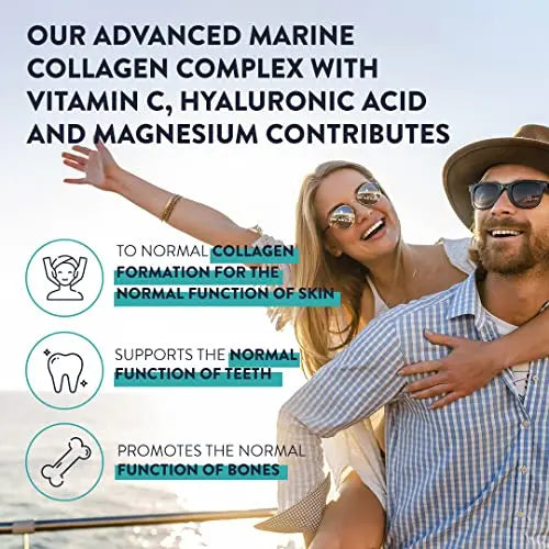 Marine Collagen Tablets for Women and Men with Hyaluronic Acid, Natural Vitamin C & Magnesium - with Pure Collagen peptides AAVALABS Au supplements