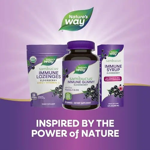 Nature's Way Sambucus Elderberry Immune Gummies, Daily Immune Support Nature's Way Au supplements