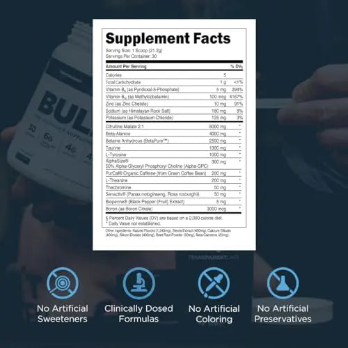 Transparent Labs Bulk Pre Workout Powder - Naturally Sweetened Advanced Pre-Workout Transparent Labs Au supplements