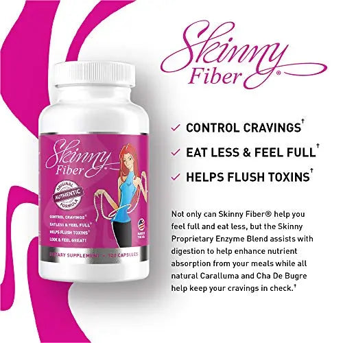 Skinny Fiber 120 Capsules, Appetite Suppressant Effective Weight Management for Women Skinny Fiber Au supplements