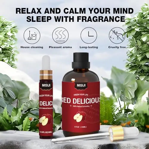 Essential Oils-MISIJI Apple Fragrance Essential Oils for Diffuser for Home 4FL.OZ Plus 0.33,Diffuser Oils Scents MISIJI Au supplements