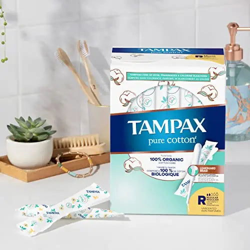 TAMPAX Pure 100% Organic Cotton Core Super Absorbency Tampons - 24 ct Tampax Au supplements