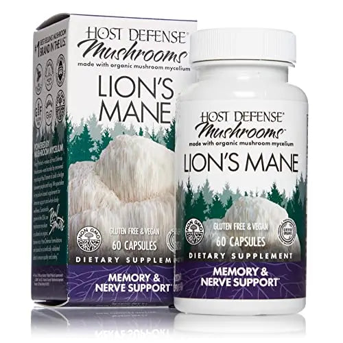 Host Defense, Lion's Mane Capsules, Promotes Mental Clarity, Focus and Memory Host Defense Au supplements