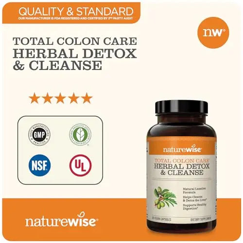 NatureWise Herbal Detox Cleanse Laxative Supplements | Natural Colon Cleanser Herb & Fiber Blend NatureWise Au supplements