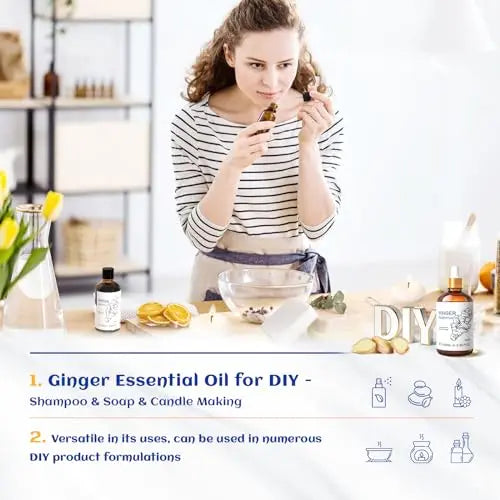 HIQILI Pure Ginger Essential Oil 3.38 Fl Oz, Pure Natural Premium Ginger Oil for Massage HIQILI Au supplements