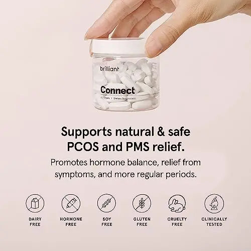 Brilliant Connect Period Health Supplement – Promotes Relief from Cramps, Fatigue Feel Brilliant Au supplements