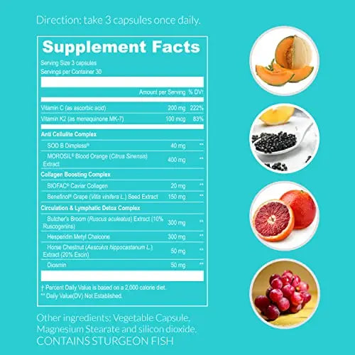 UpNourish Anti Cellulite Supplements - Varicose Veins Support, Restless Leg Relief UpNourish Au supplements
