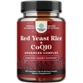 Natures Craft Red Yeast Rice with CoQ10 Supplement - Advanced Healthy Heart & Healthy Cholesterol Levels Formula for Men & Women - Red Yeast Rice Capsules with 1200 mg