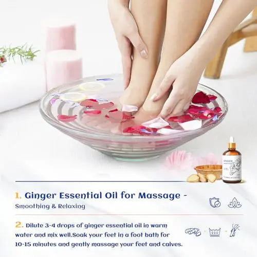 HIQILI Pure Ginger Essential Oil 3.38 Fl Oz, Pure Natural Premium Ginger Oil for Massage HIQILI Au supplements
