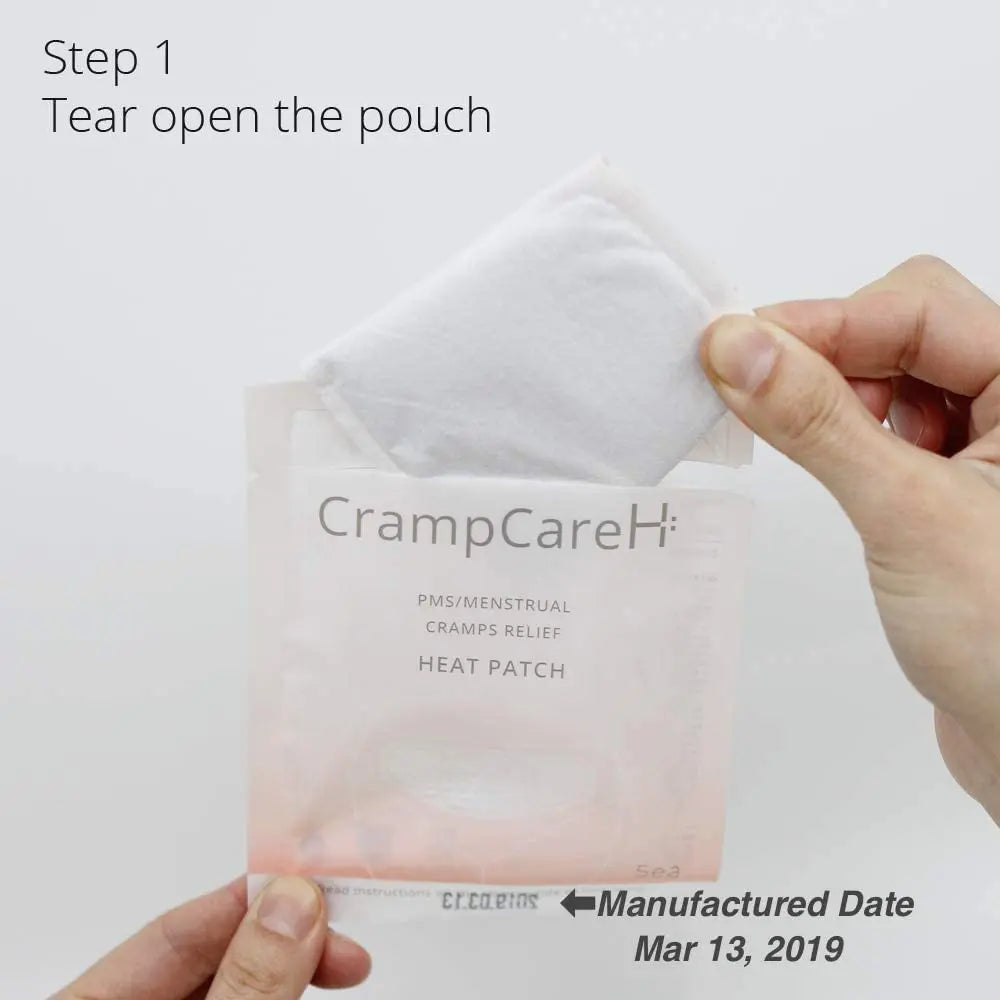 (5 Patches) CrampCareH PMS/Menstrual Cramps Relief Heat Patch with Wide Wings, FDA Registered CrampCareH Au supplements