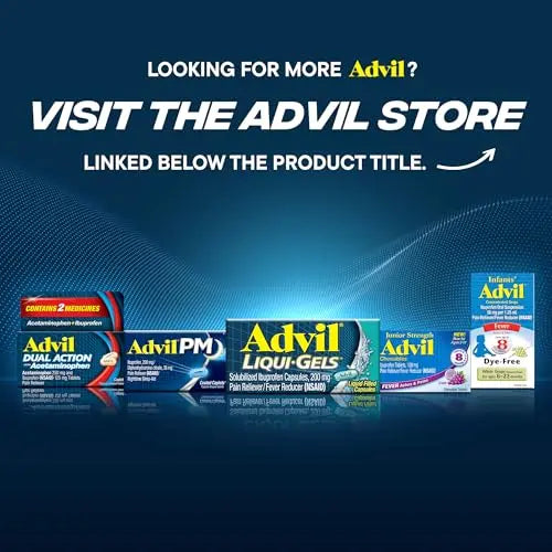 Advil Dual Action Back Pain Caplets Delivers 125mg Ibuprofen and 250mg Acetaminophen Per Dose for 8 Hours of Back Pain Relief - 144 Count Advil Au supplements