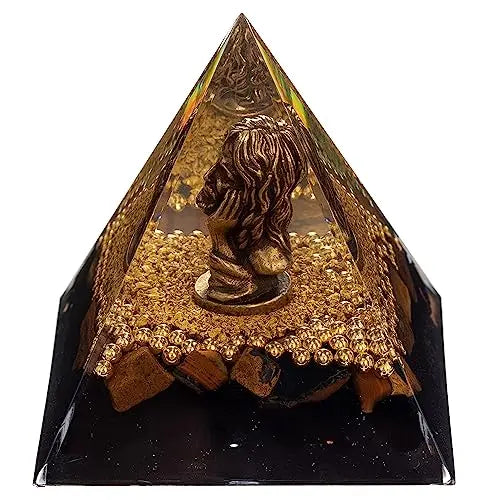 FENGSHUI-CAISHEN Mini Jesus Figurine in Healing Crystal Orgone Pyramid - Obsidian Tiger's Eye FENGSHUI-CAISHEN Au supplements