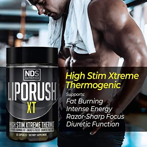 LIPORUSH NDS Nutrition XT - Concentrated Thermogenic with L-Carnitine & Teacrine LIPORUSH Au supplements