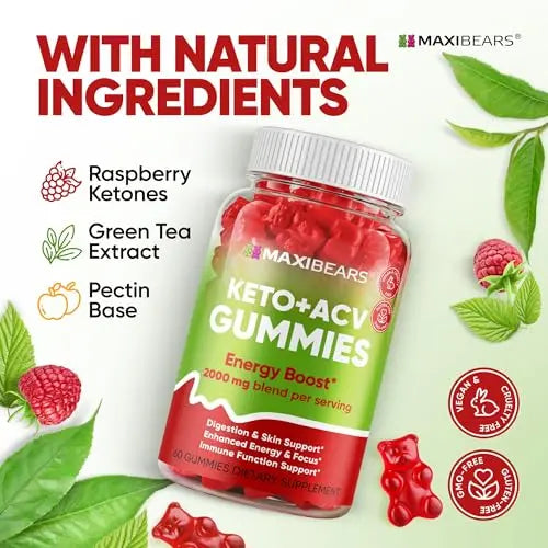 Keto Gummies - Delicious Low-Carb Snack to Boost Ketosis, Metabolism & Energy MAXIBEARS Au supplements