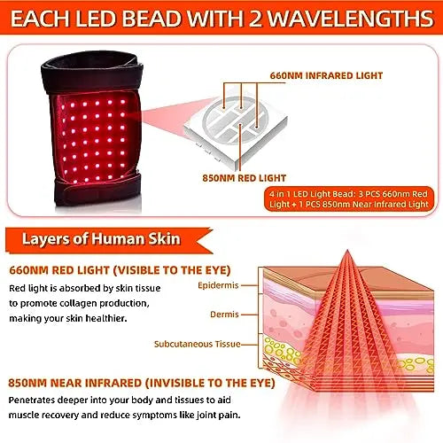 UTK Red Light Therapy for Body, 162Pcs 660nm Red Light & 54Pcs 850nm Near Infrared Light Therapy Belt UTK Au supplements