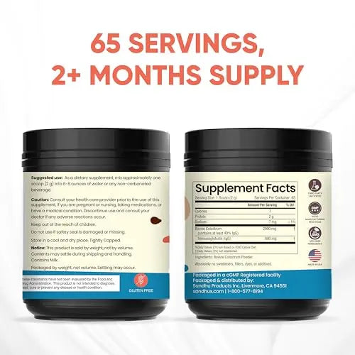 Sandhu's Pure Bovine Colostrum Powder Supplement for Humans |40% IgG Highly Sandhu's Au supplements