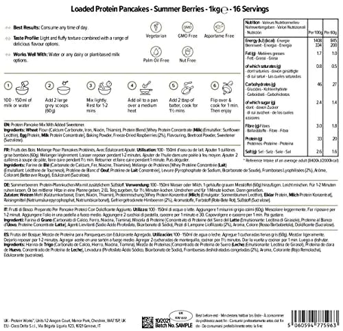 Protein Works - Loaded Protein Pancake Mix | Premium Pancake Mix | High Protein Pancakes Protein Works Au supplements