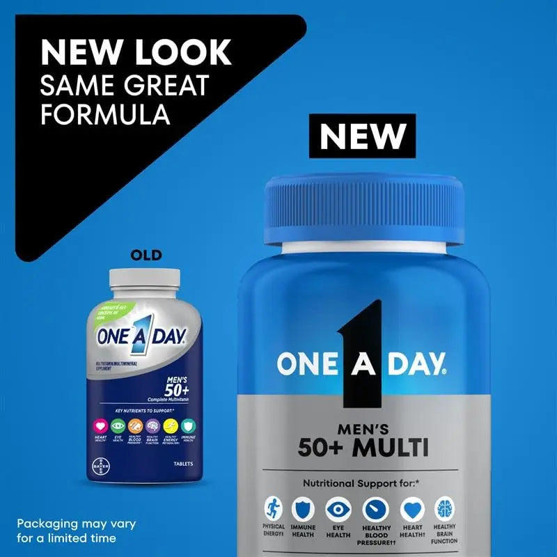 One A Day Men’s 50+ Healthy Advantage Multivitamin, Multivitamin for Men with Vitamins A, C, E, B6, B12, Calcium and Vitamin D, Tablet, 200 Count (Pack of 1) ONE A DAY Au supplements