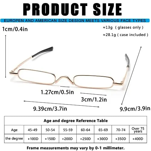 Viseng 2 Pairs Slim Pocket-Sized Metal Reading Glasses: Your Stylish Travel Companion Viseng Au supplements