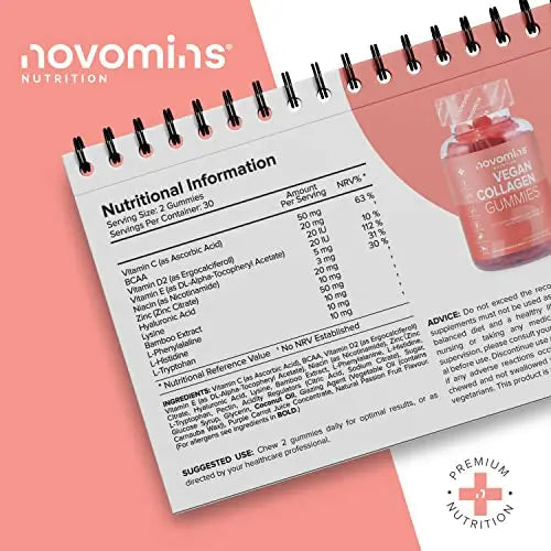 Vegan Collagen Gummies – Advanced Superfood Blend – Vegan Collagen Alternative for Women and Men – Infused with Vitamin C novomins Au supplements