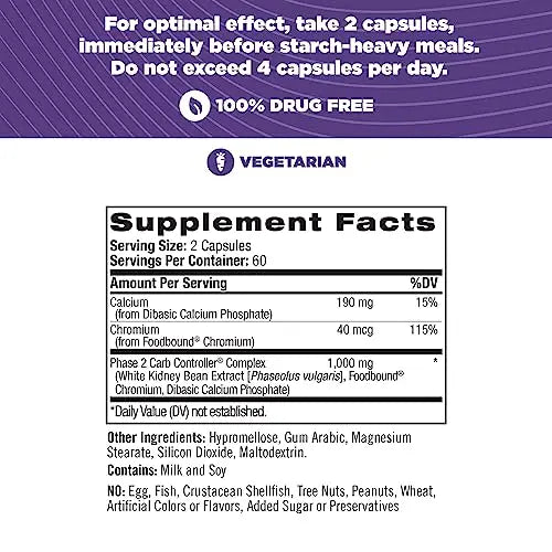 Natrol Carb Intercept with Phase 2 Carb Controller Capsules, White Kidney Bean Extract Natrol Au supplements