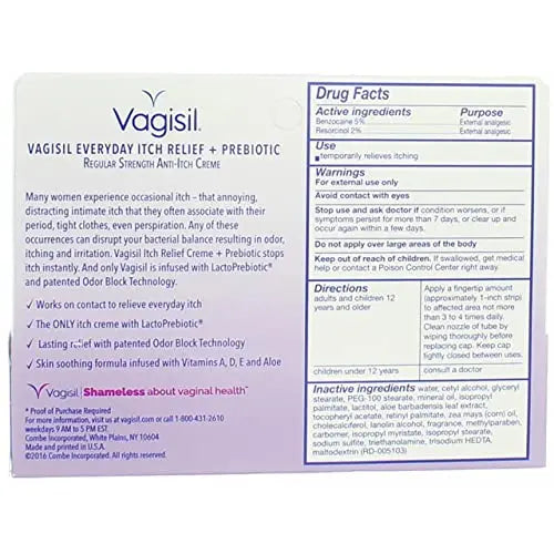 Vagisil Anti-Itch Creme Original Strength 1 oz (Pack of 5) Vagisil Au supplements