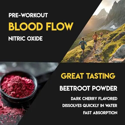 Beetroot Pro Pre-Workout Powder - 10oz, 28 Servings, Dark Cherry Flavor - Boosts Energy Beetroot Pro Au supplements
