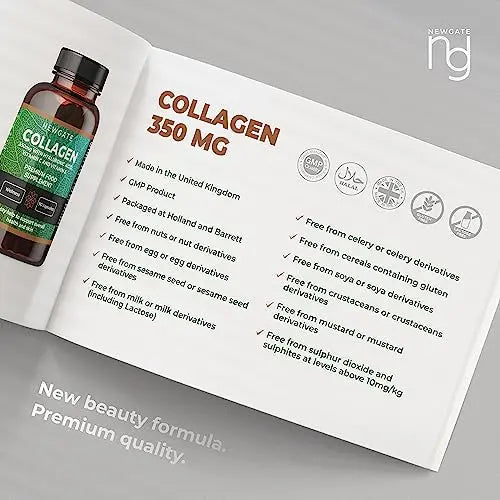 Newgate Labs Marine Collagen 350mg with Hyaluronic Acid, Vitamin C & Vitamin E Newgate Labs Au supplements