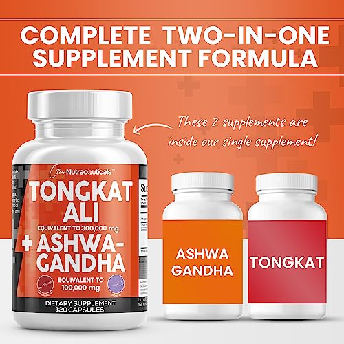 Clean Nutraceuticals Tongkat Ali 300,000mg and Ashwagandha 100,000mg Clean Nutraceuticals Au supplements