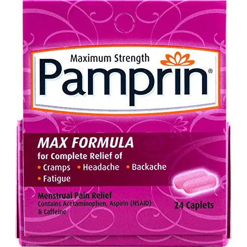 Pamprin Max Menstrual Pain Relief, Maximum Strength, Caplets, 24 ct. Pamprin Au supplements