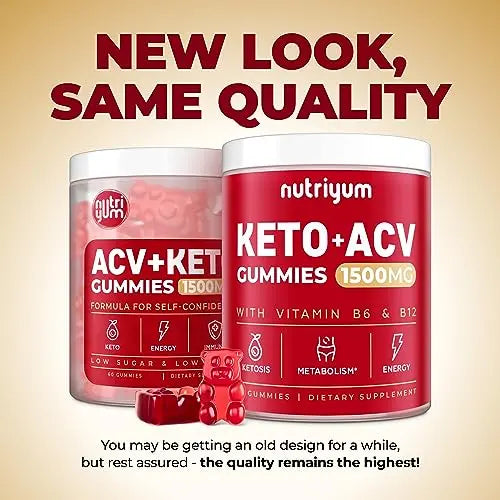 nutriyum Keto ACV Gummies 1500 mg - Apple Cider Vinegar Gummies with B6 & B12 nutriyum Au supplements