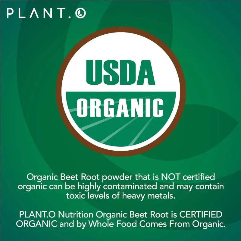 USDA Plant.O Premium Organic Beet Root Tablets [1350mg Beets Powder] with Black Pepper PLANT.O NUTRITION Au supplements