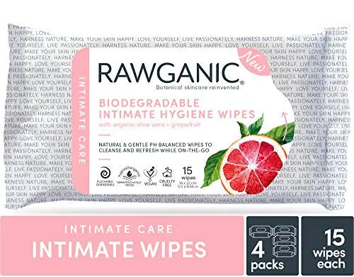 RAWGANIC Gentle Organic Intimate Hygiene Feminine Wipes, Hypoallergenic, Alcohol Free Rawganic Au supplements